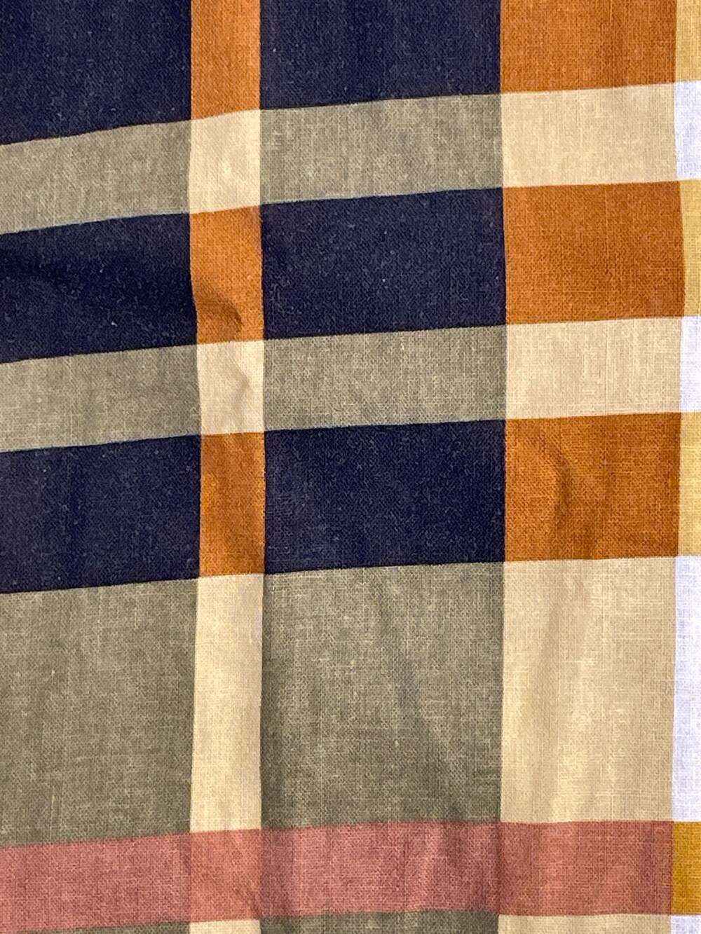 Trust Vintage Linen-Blend Plaid Short Sleeve Button-Down Shirt XXL - Picture 3 of 6